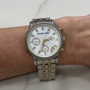 Michael Kors Two-Tone Silver and Gold Watch